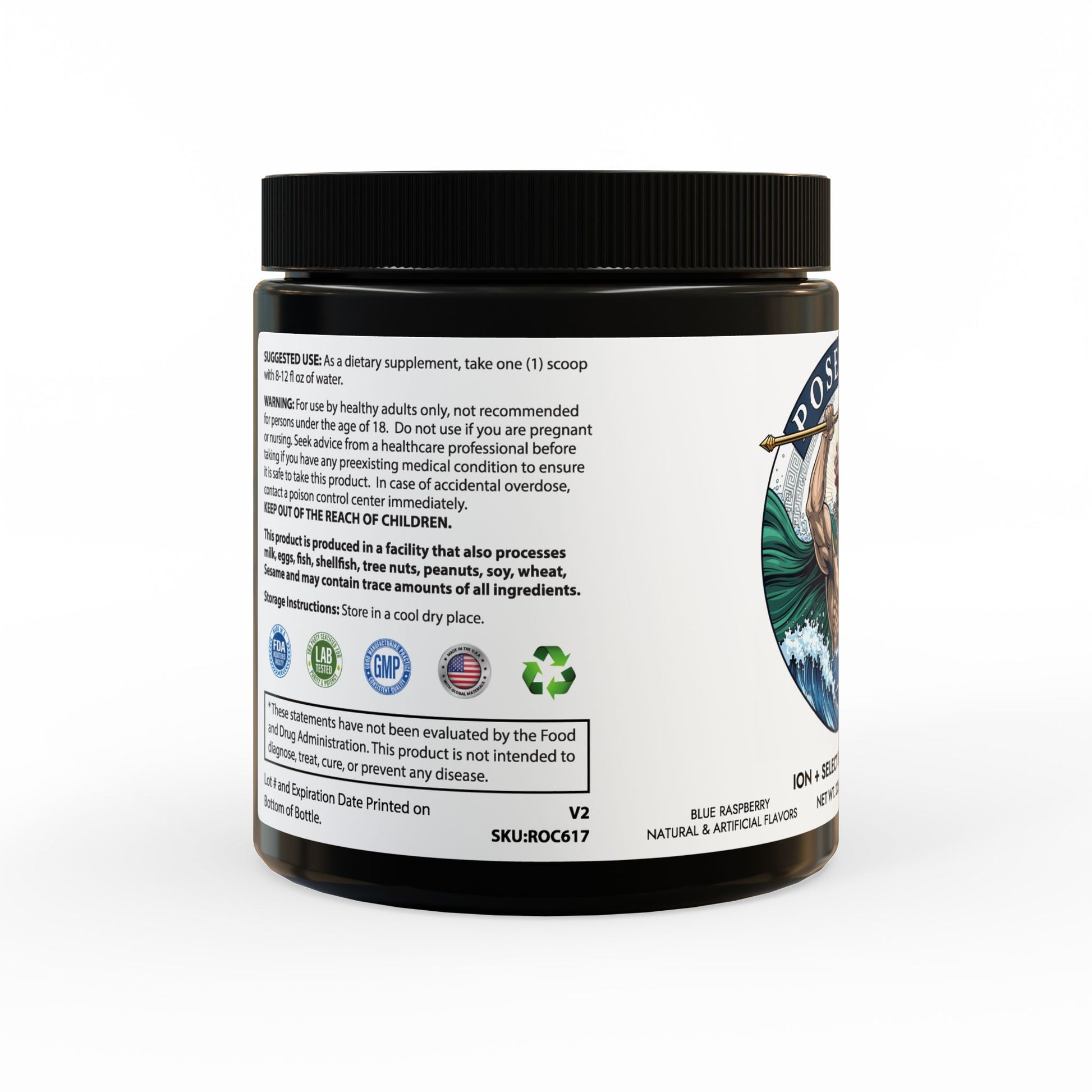 Poseidon ION + Select Electrolyte Supplement: Command Your Hydration (225g, 7.9oz)