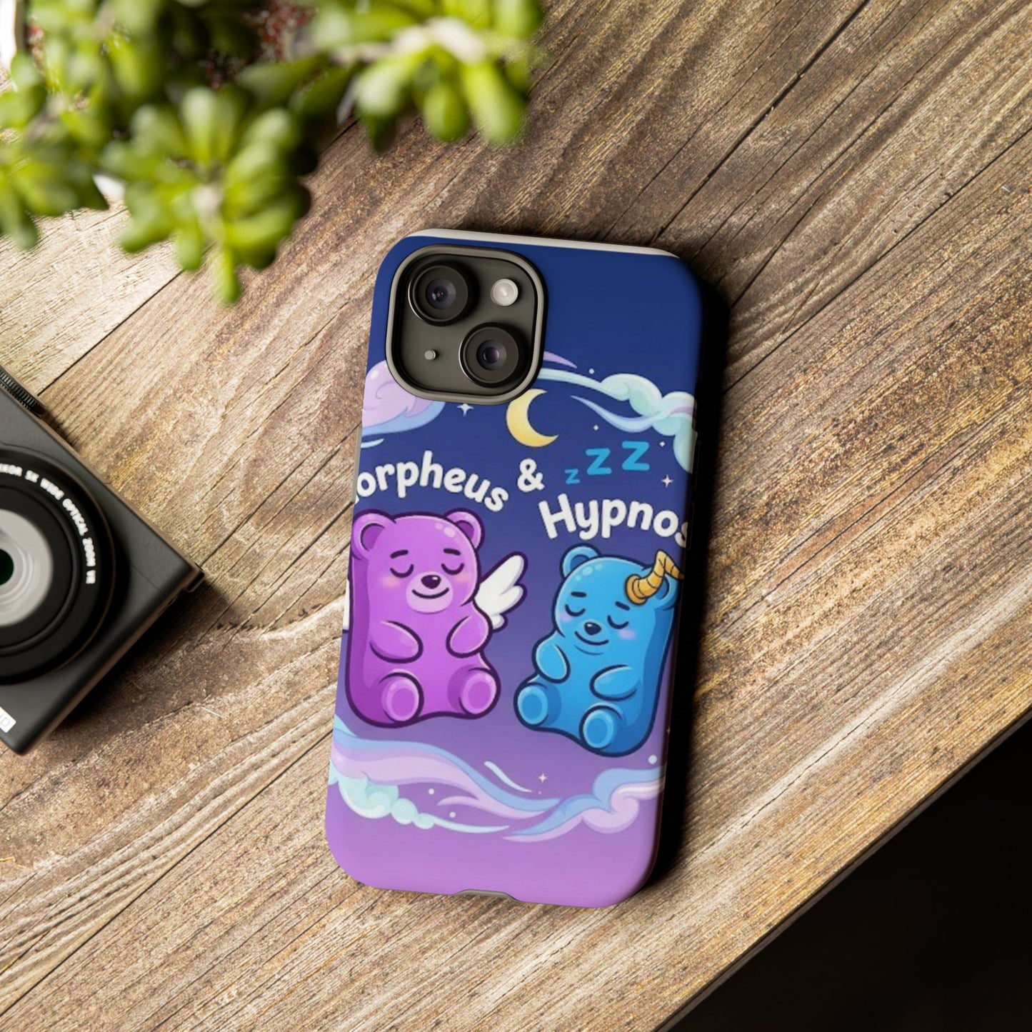 Cute Bear Phone Case with Orpheus & Hypnos Design