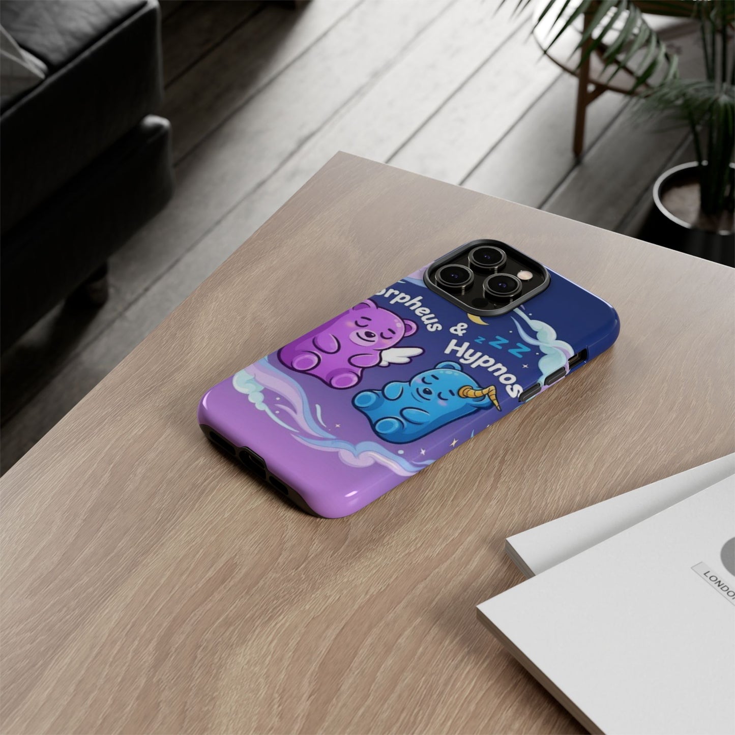 Cute Bear Phone Case with Orpheus & Hypnos Design