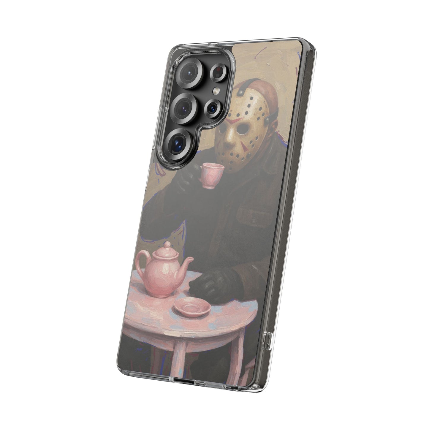 Clear Impact-Resistant Phone Case - Jason Horror Theme