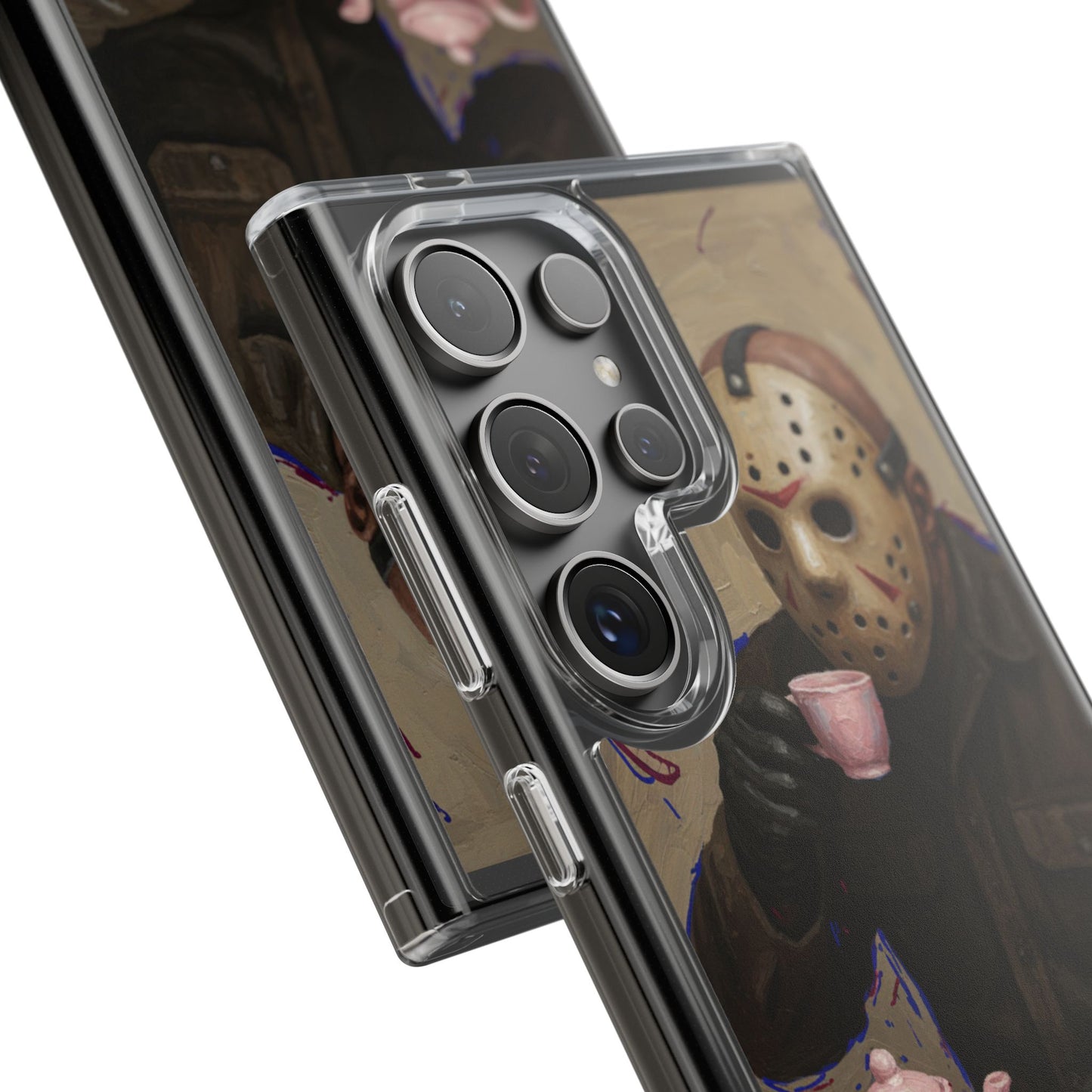 Clear Impact-Resistant Phone Case - Jason Horror Theme