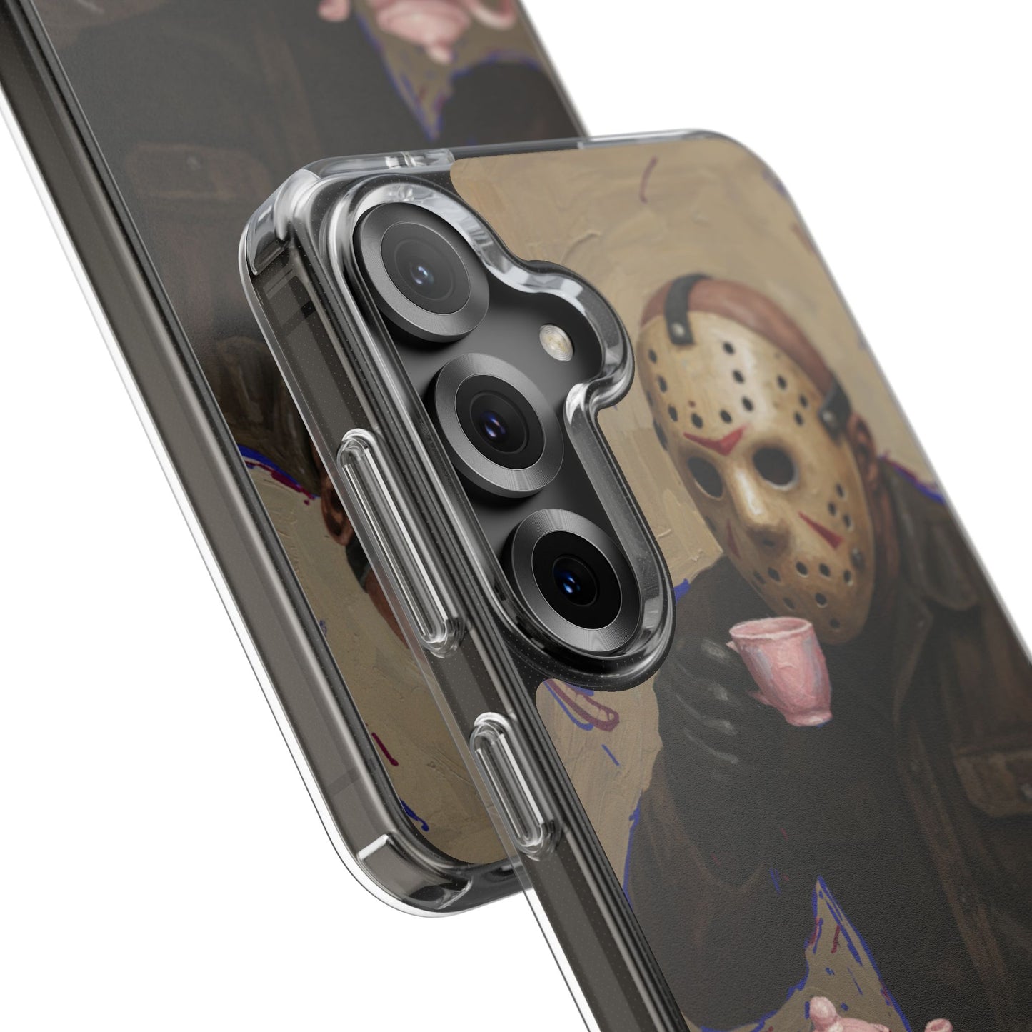 Clear Impact-Resistant Phone Case - Jason Horror Theme