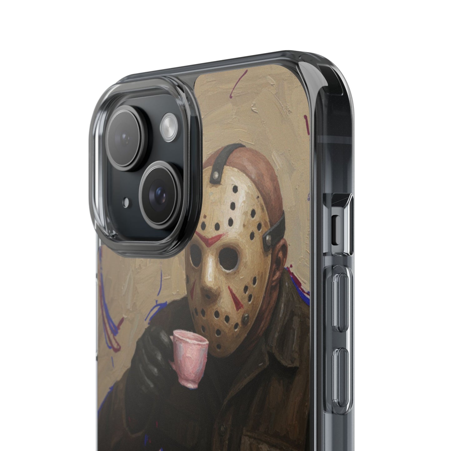 Clear Impact-Resistant Phone Case - Jason Horror Theme