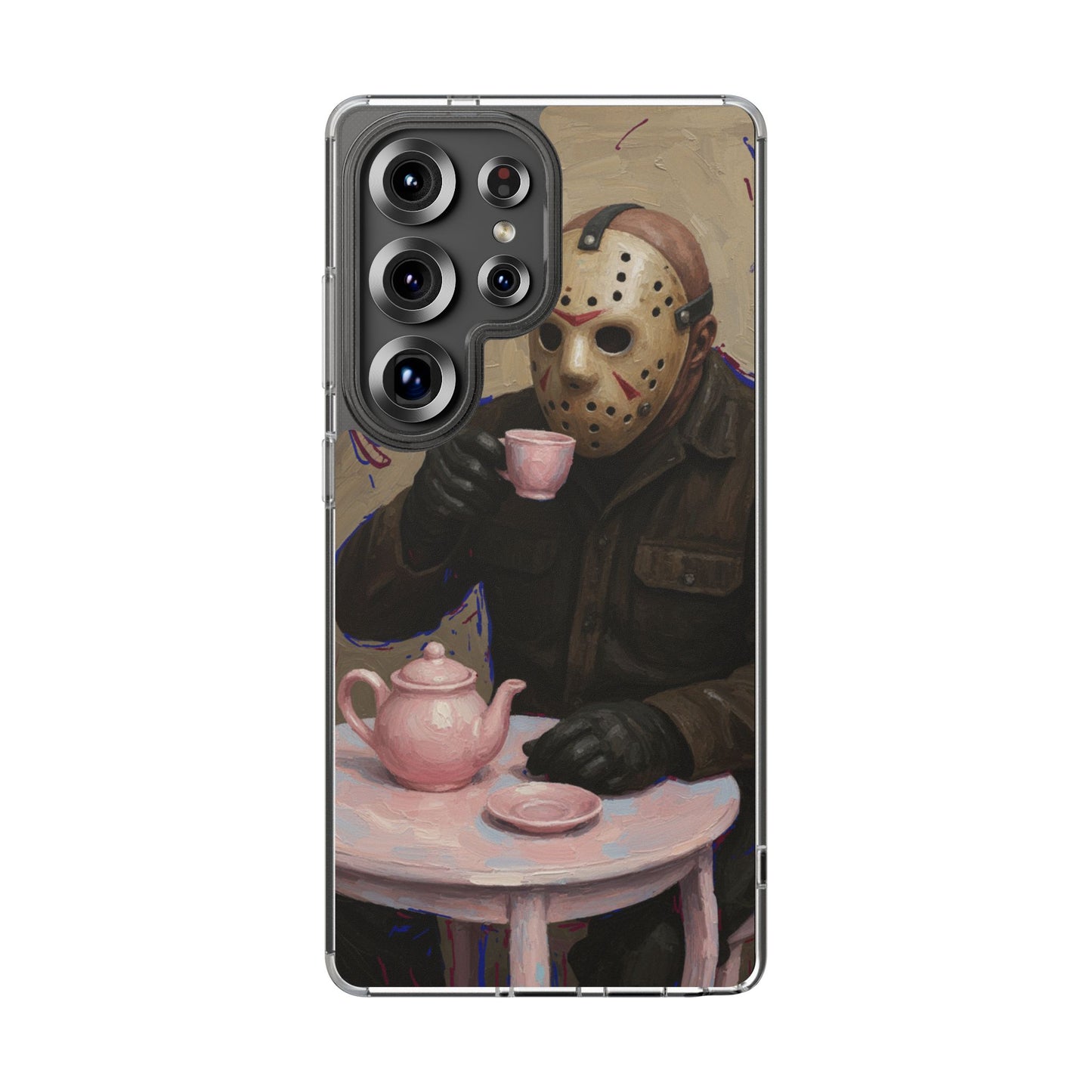 Clear Impact-Resistant Phone Case - Jason Horror Theme
