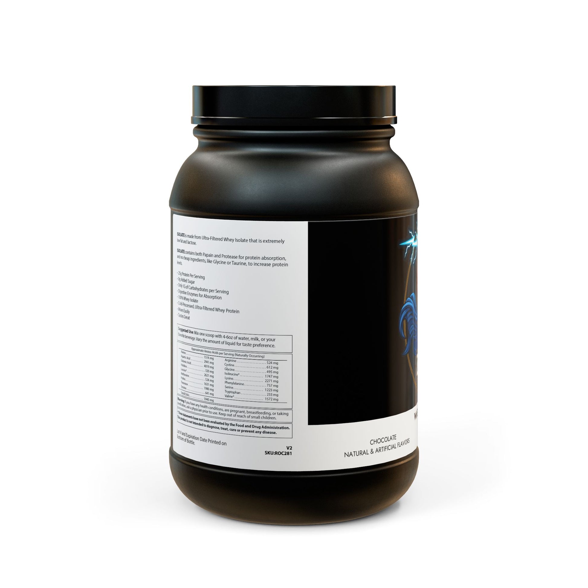 Zeus's Thunder Protein: The Power of Olympus - Whey Isolate Protein Supplement (907g, 2lb)