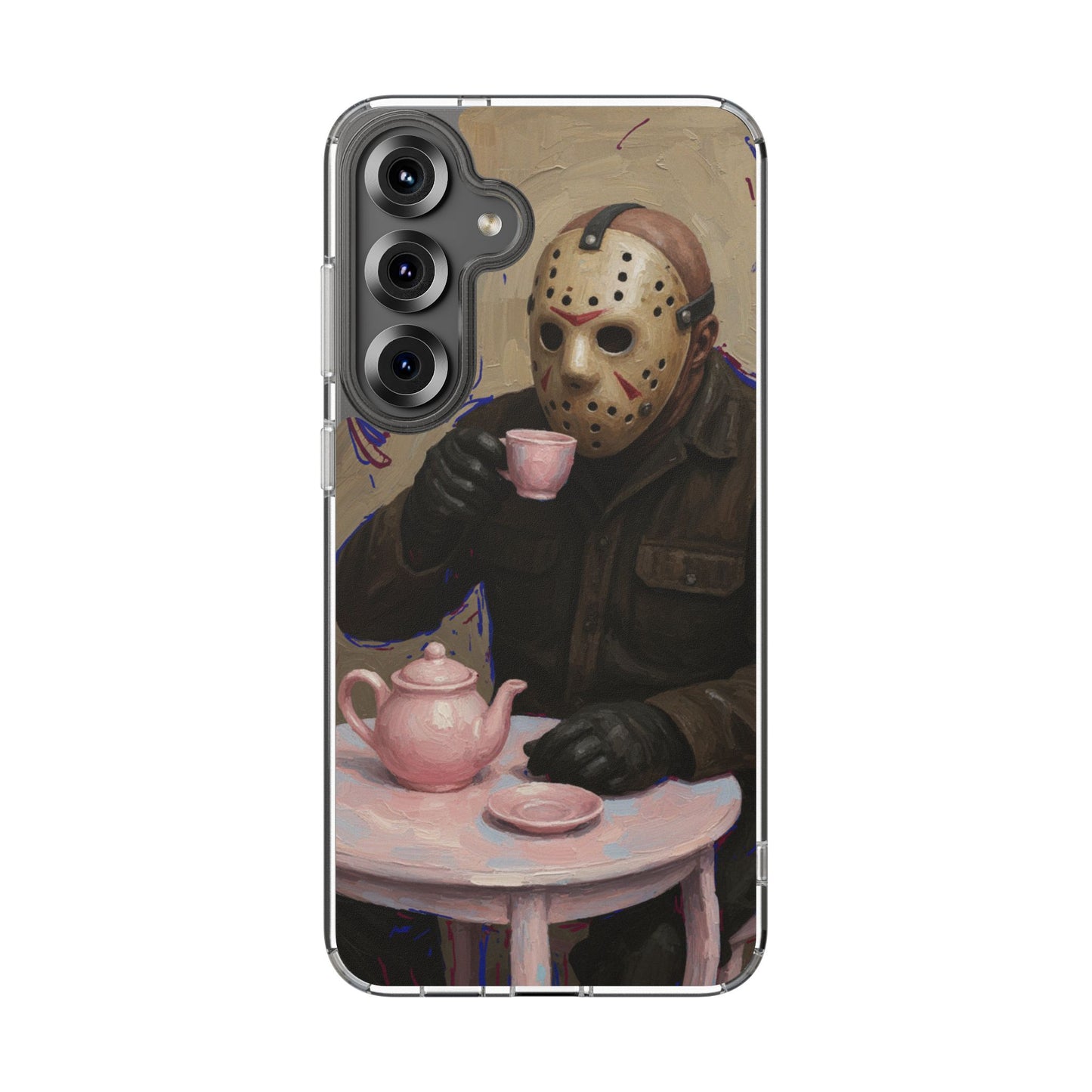 Clear Impact-Resistant Phone Case - Jason Horror Theme