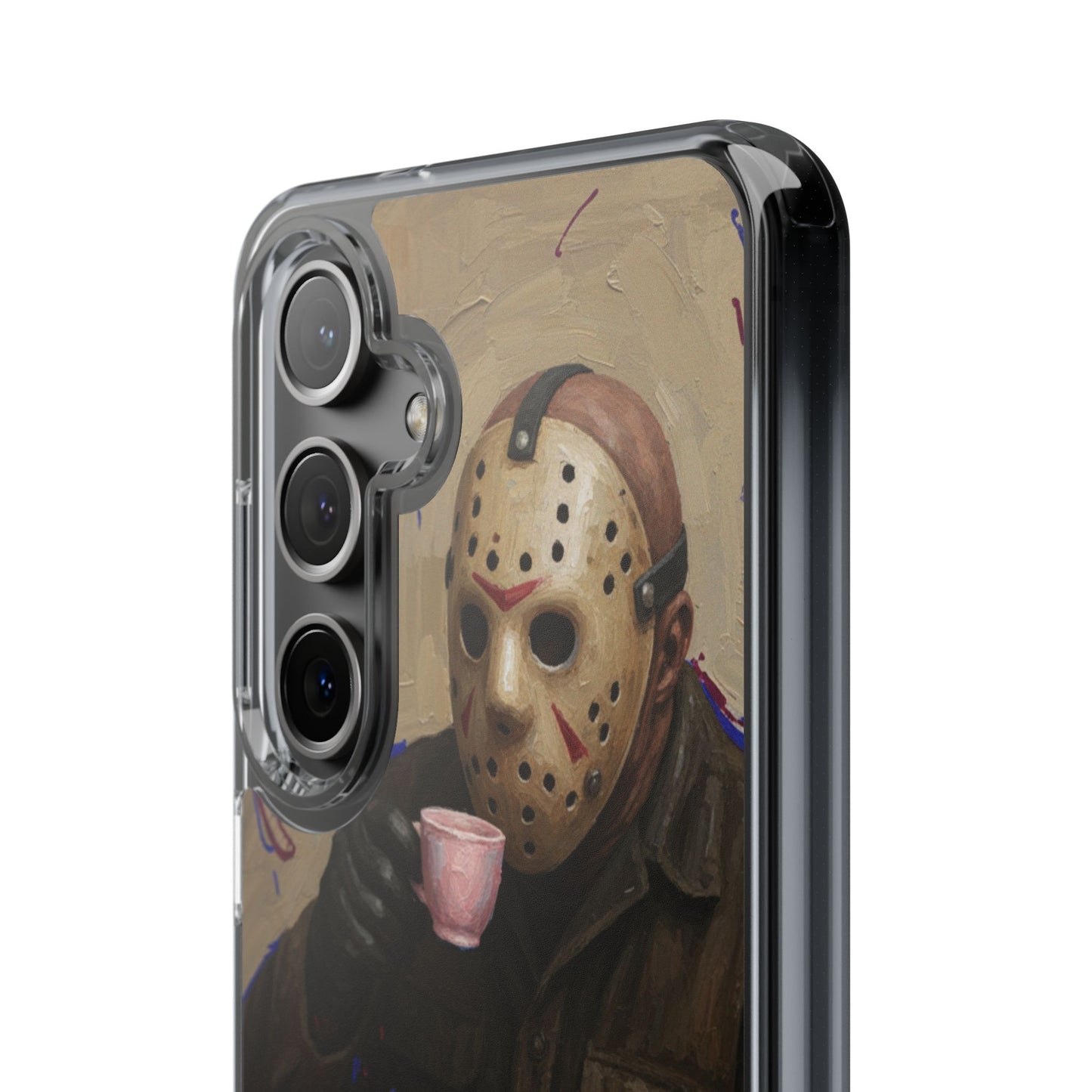 Clear Impact-Resistant Phone Case - Jason Horror Theme