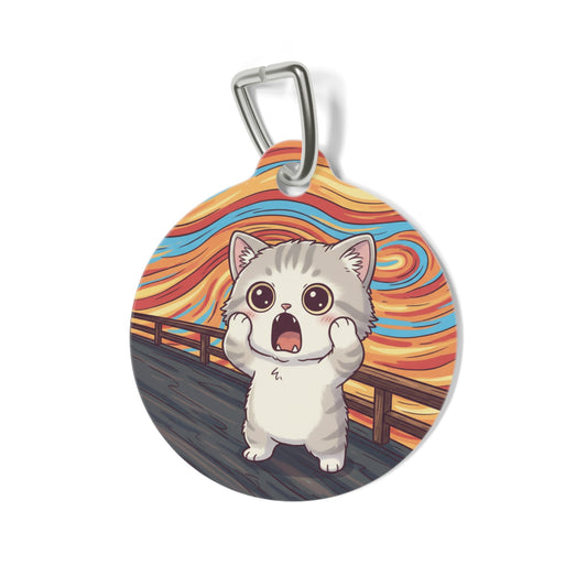 The Cat-Scream -Themed Pet Tag