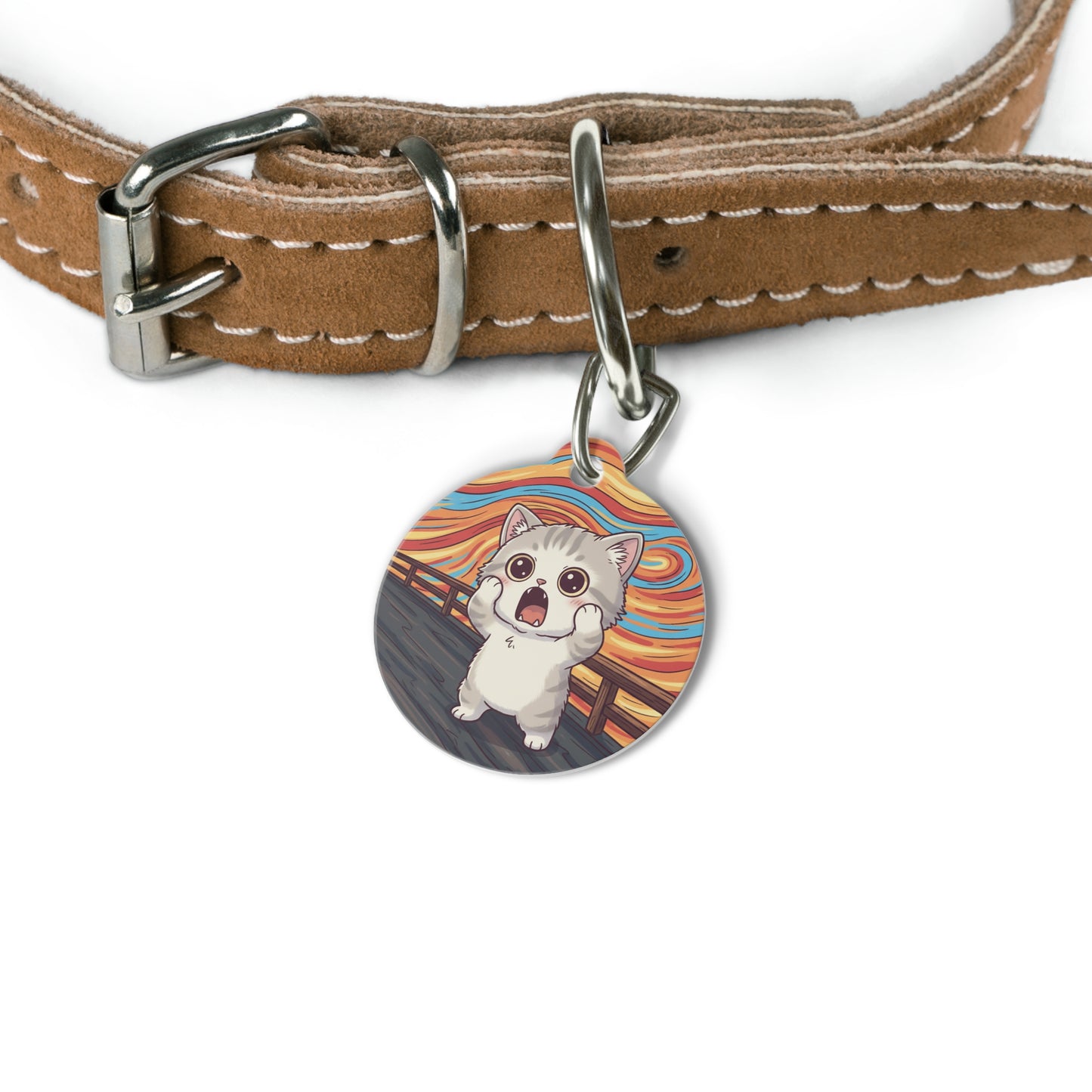 The Cat-Scream -Themed Pet Tag