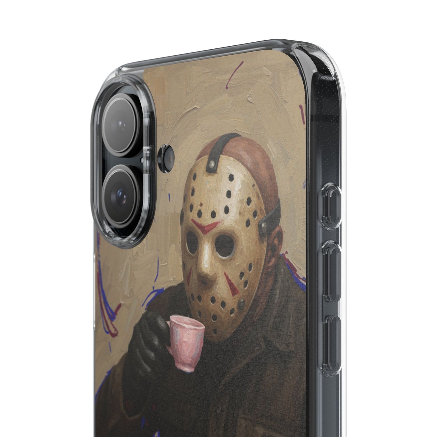 Clear Impact-Resistant Phone Case - Jason Horror Theme
