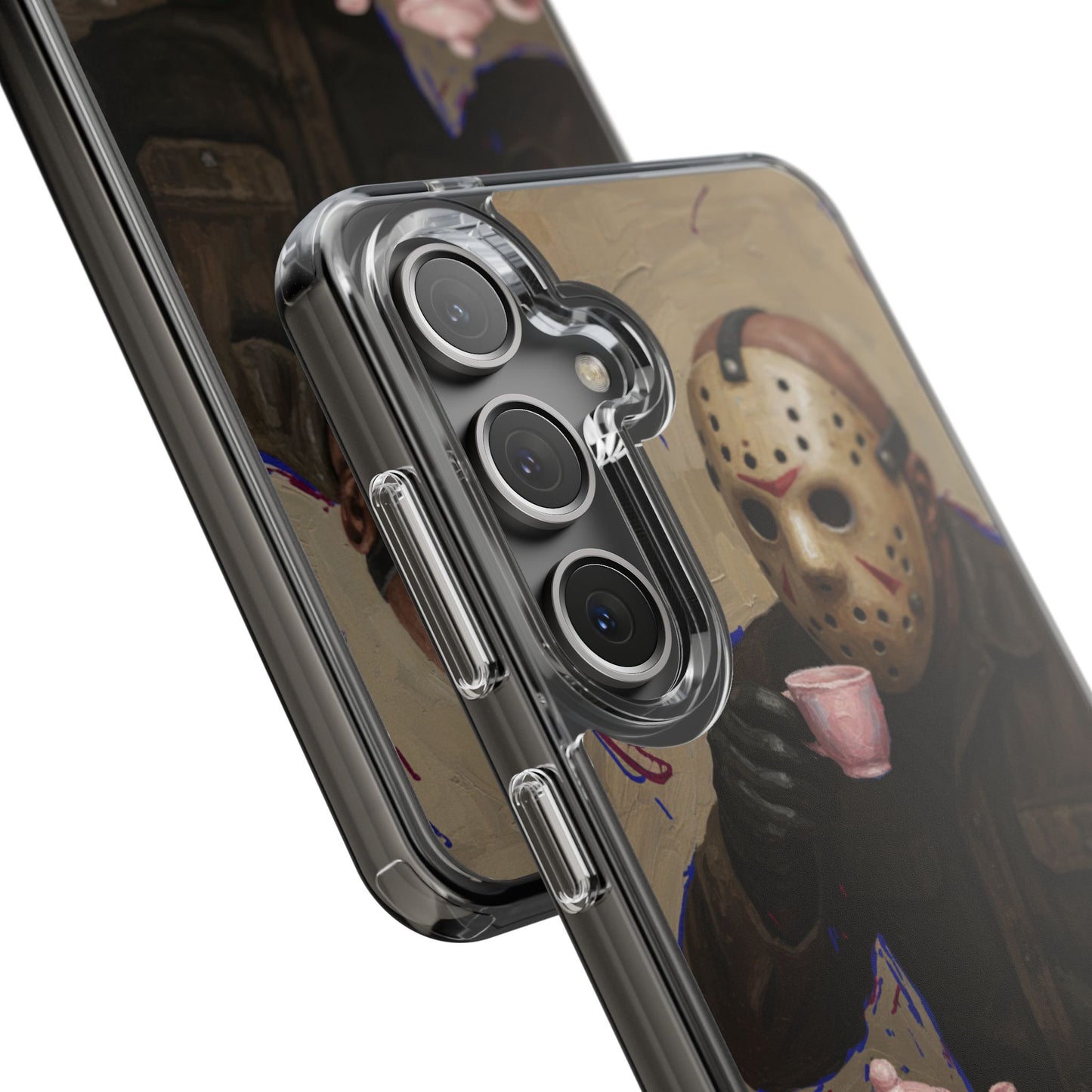 Clear Impact-Resistant Phone Case - Jason Horror Theme