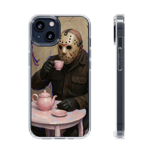 Clear Impact-Resistant Phone Case - Jason Horror Theme