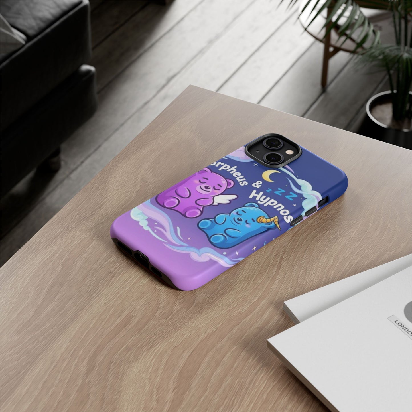 Cute Bear Phone Case with Orpheus & Hypnos Design