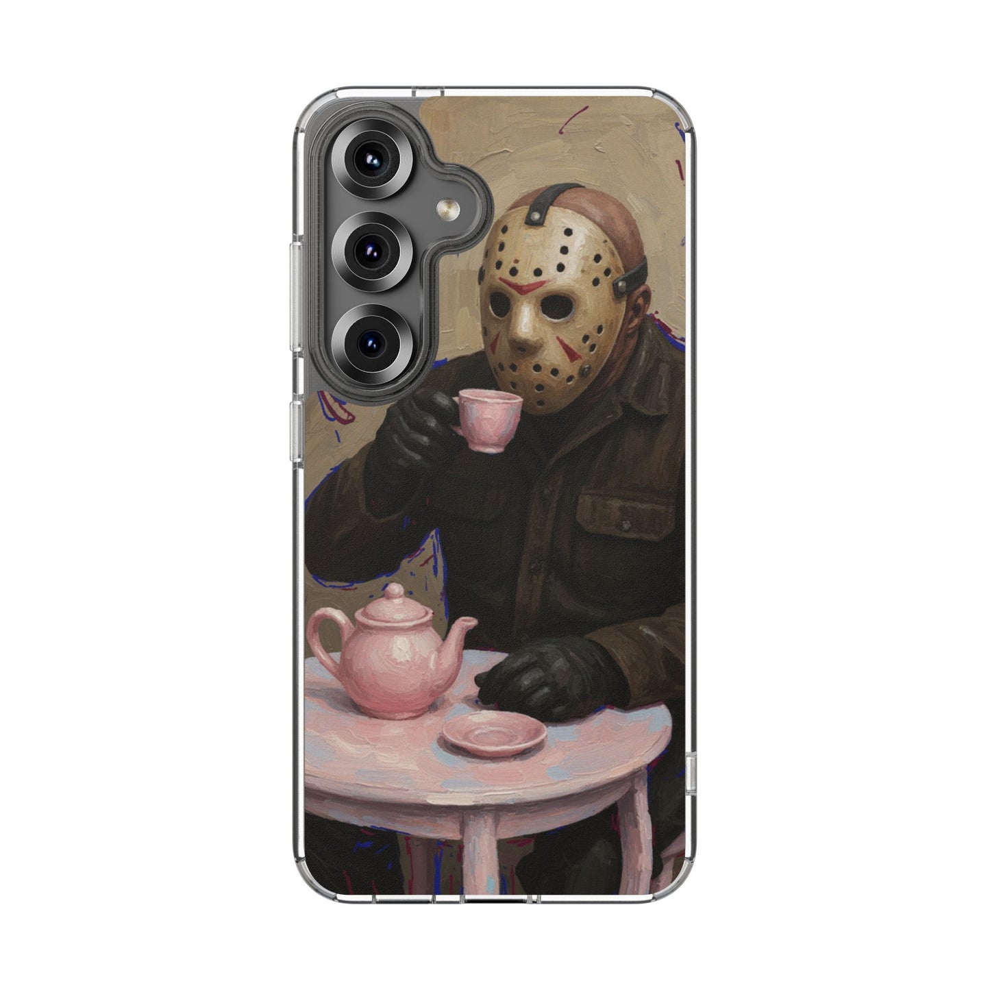 Clear Impact-Resistant Phone Case - Jason Horror Theme