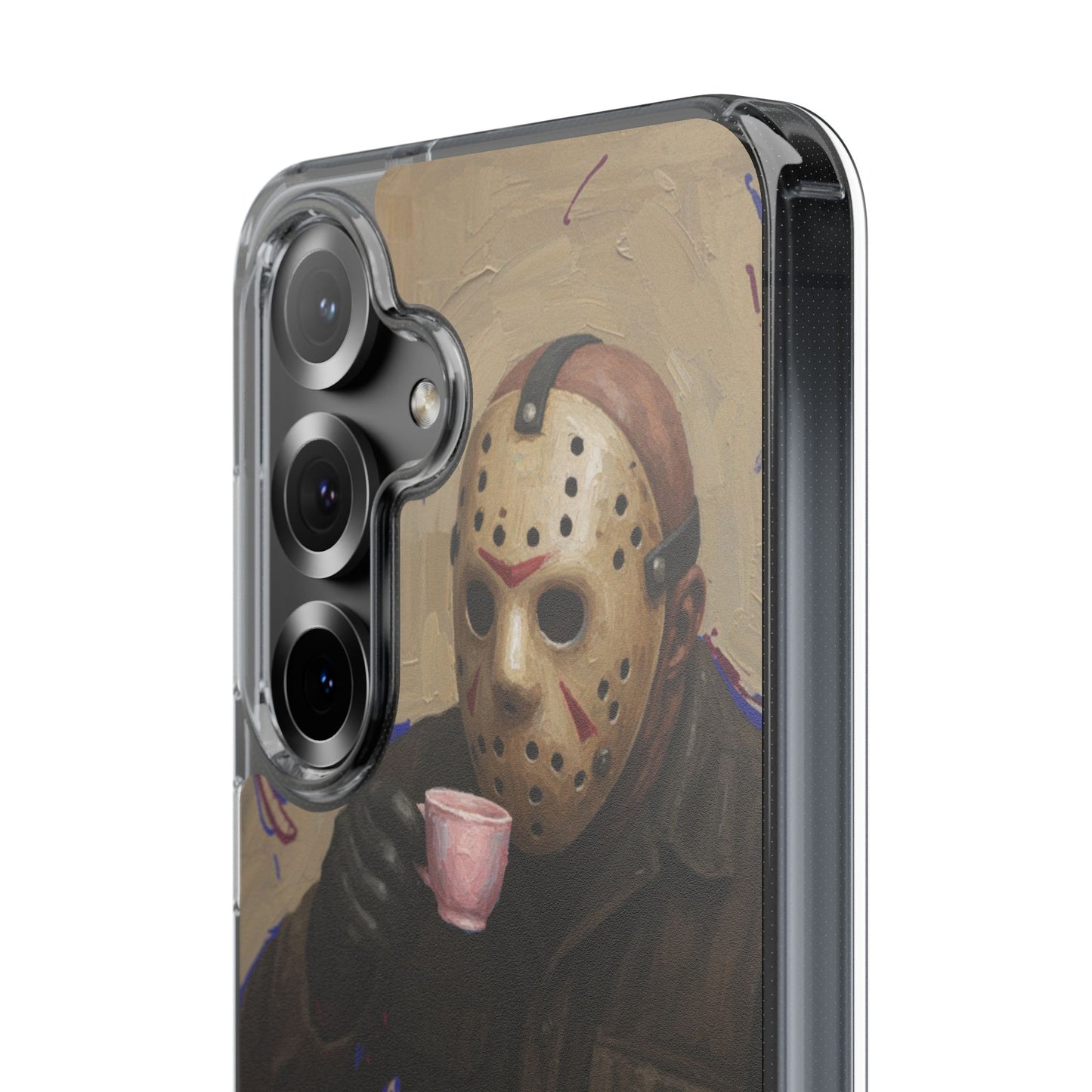 Clear Impact-Resistant Phone Case - Jason Horror Theme