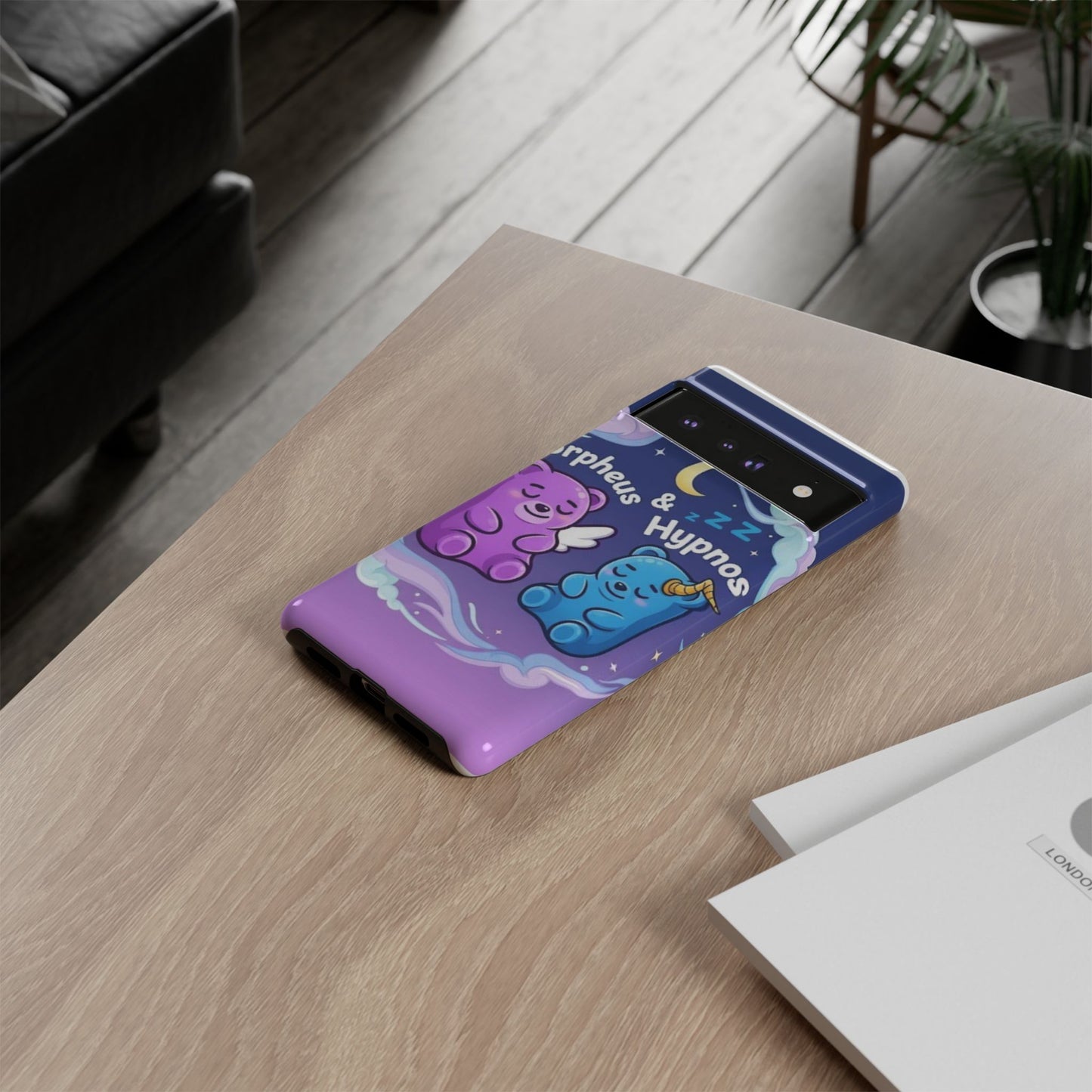 Cute Bear Phone Case with Orpheus & Hypnos Design