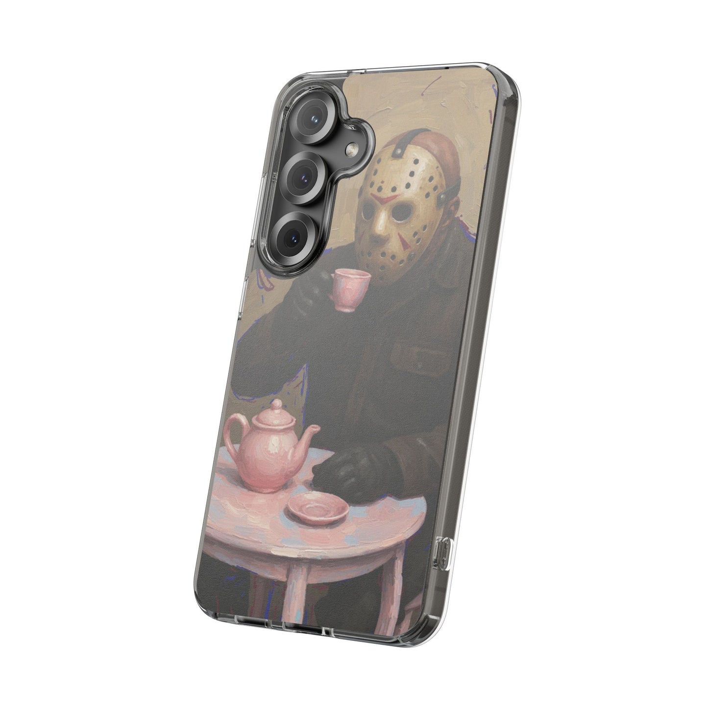 Clear Impact-Resistant Phone Case - Jason Horror Theme