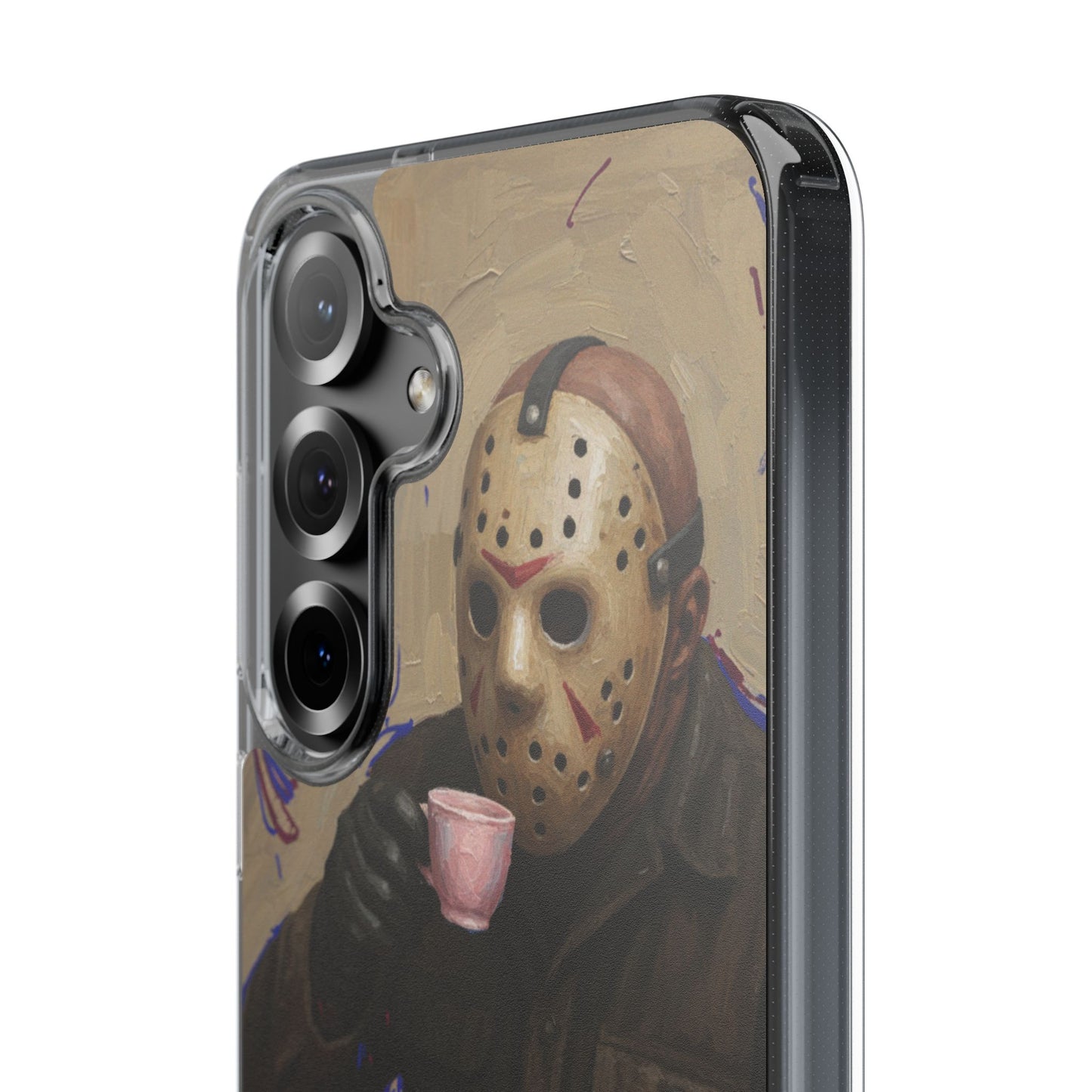 Clear Impact-Resistant Phone Case - Jason Horror Theme
