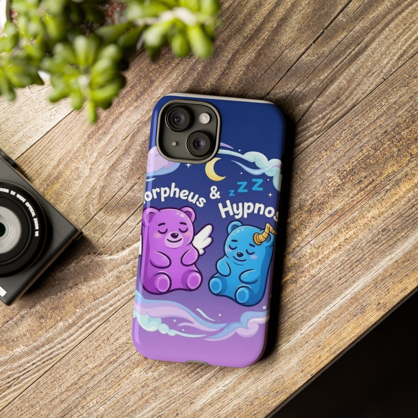 Cute Bear Phone Case with Orpheus & Hypnos Design