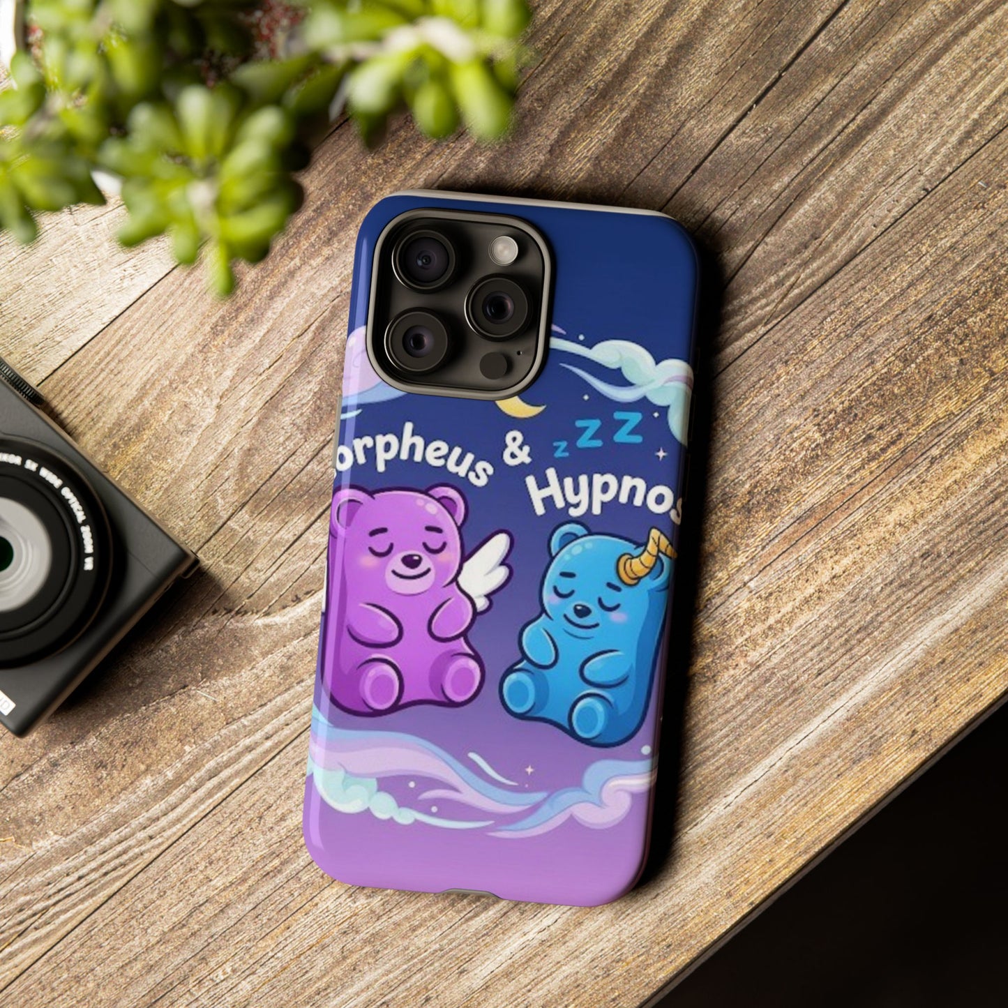 Cute Bear Phone Case with Orpheus & Hypnos Design