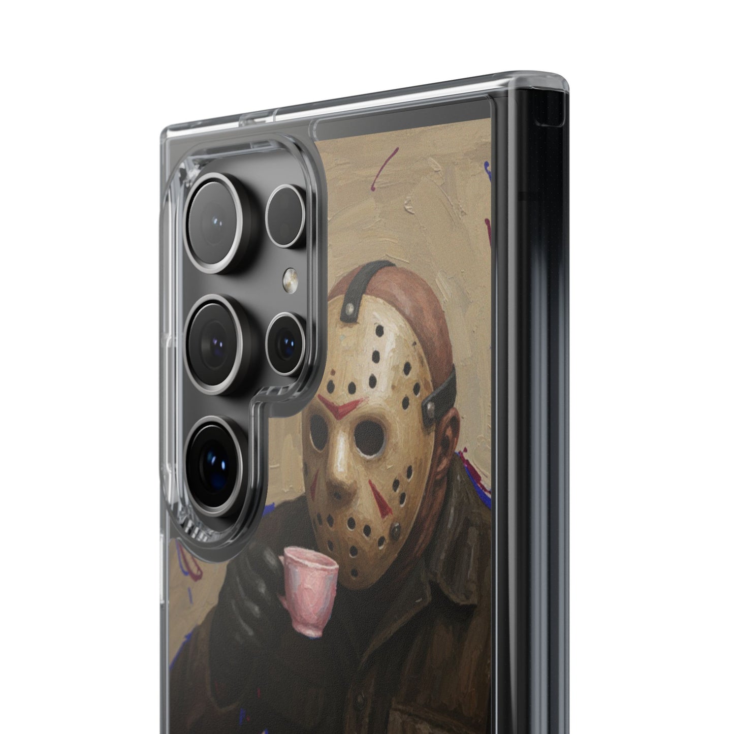 Clear Impact-Resistant Phone Case - Jason Horror Theme