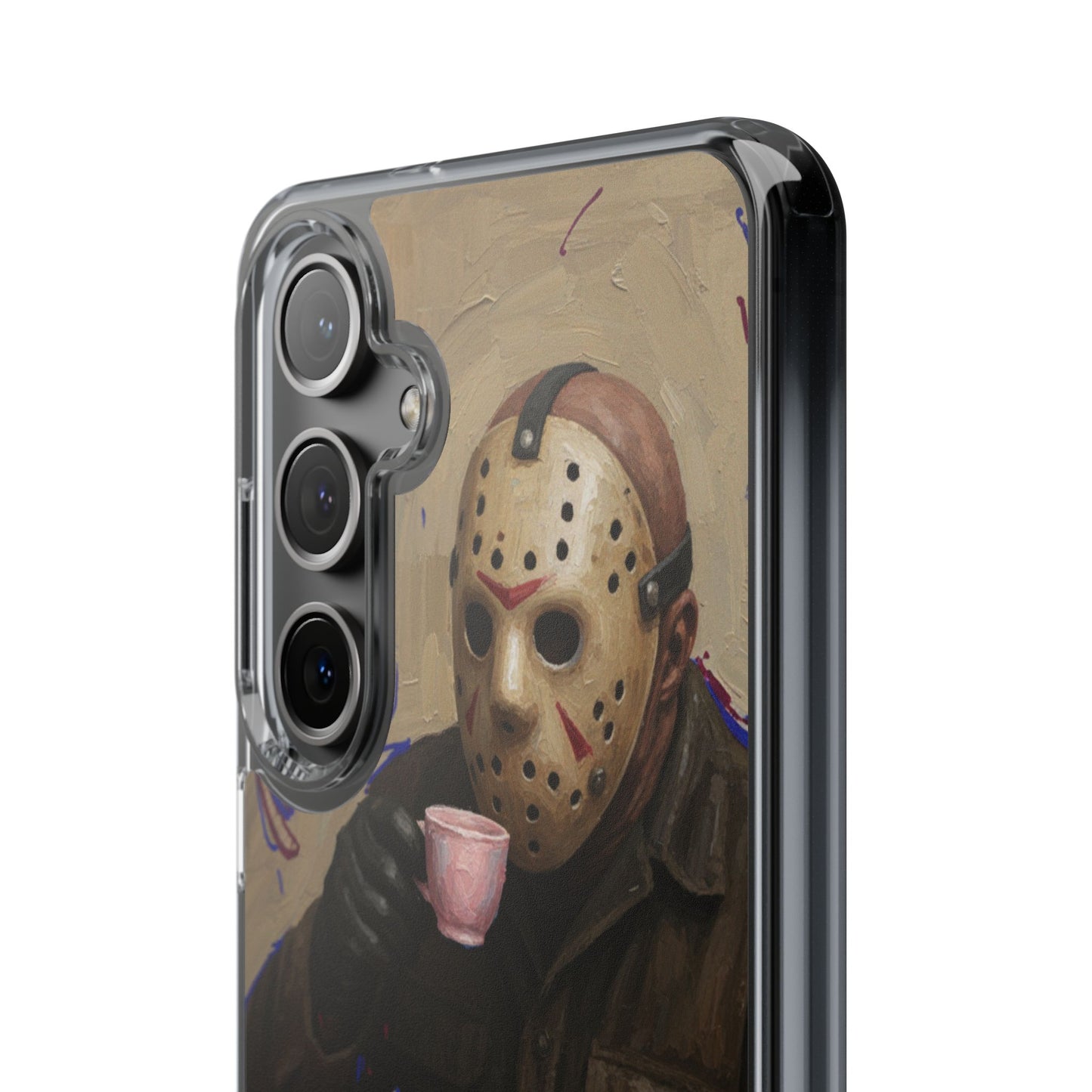 Clear Impact-Resistant Phone Case - Jason Horror Theme