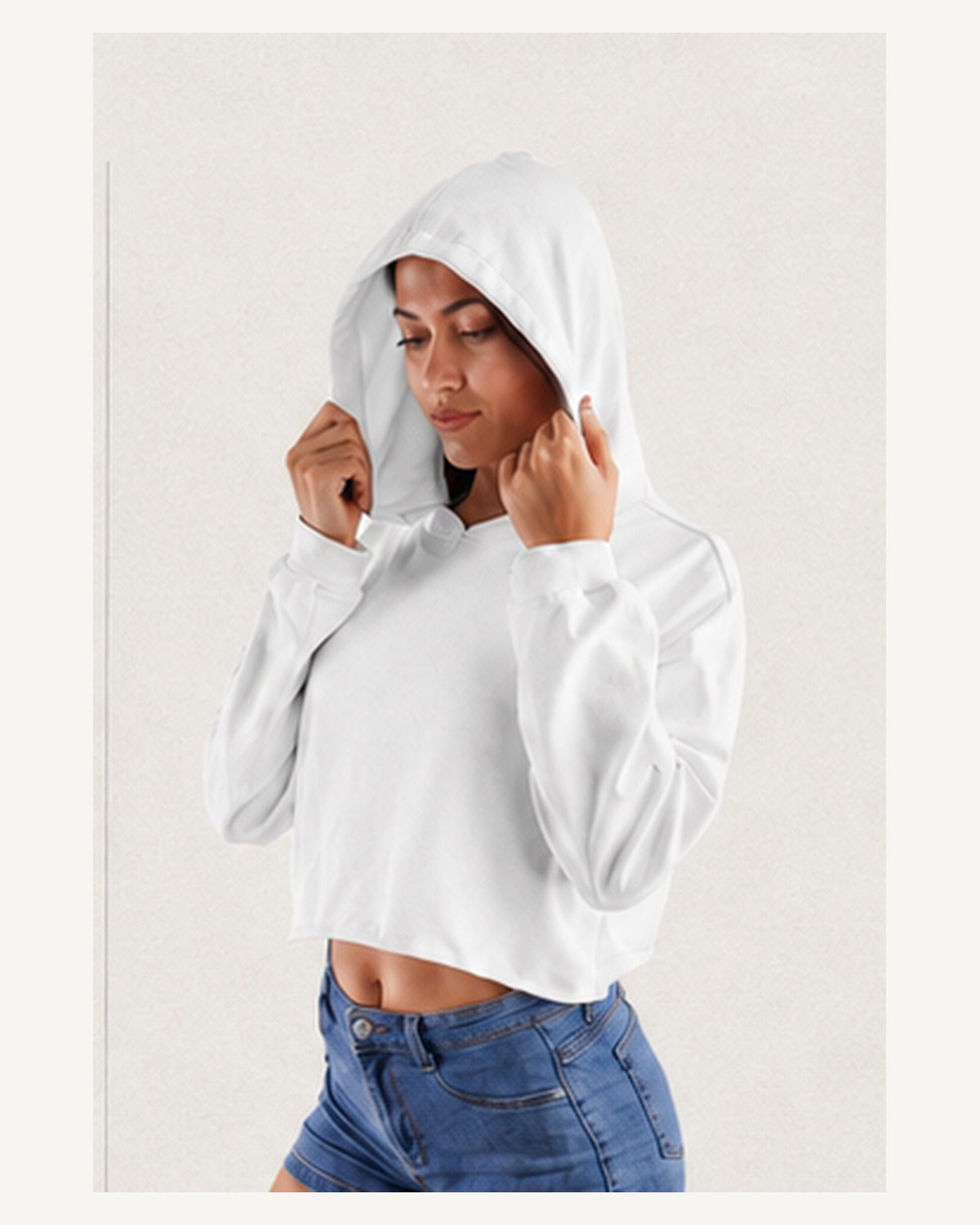 Hoodie Crop Top Mujer Galaz Labs